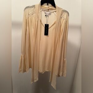 RACHEL ZOE | IVORY TIE BLOUSE